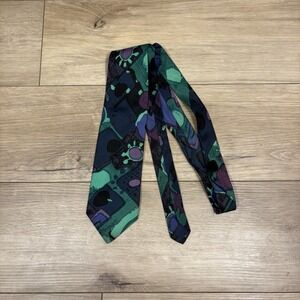 Necktie Thach Le Detail Multi Color 100% Silk Geometric